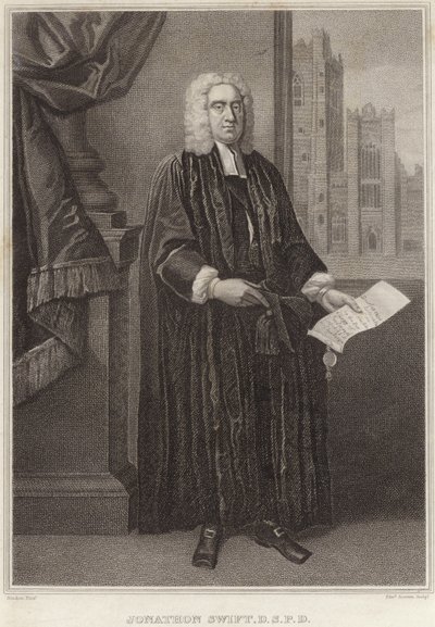 Porträtt av Jonathan Swift av Francis Bindon