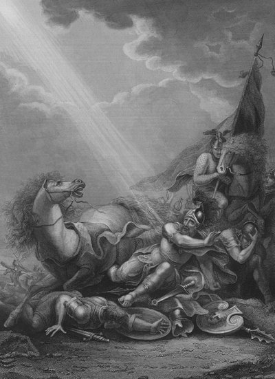 Paulus omvändelse (gravyr) av Francis Bourgeois