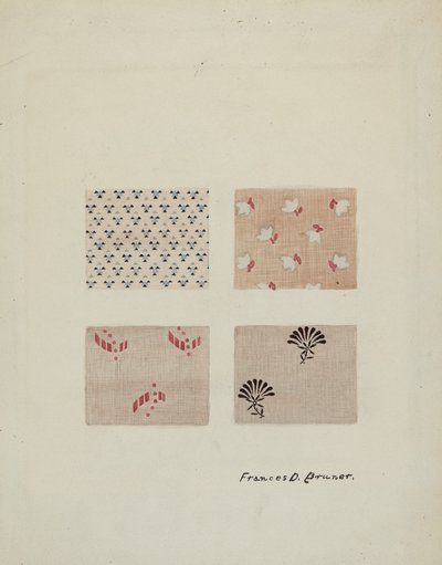 Tryckta textilier av Francis Bruner