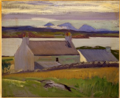 Nightfall, Iona, Paps of Jura beyond (olja på duk) av Francis Campbell Boileau Cadell