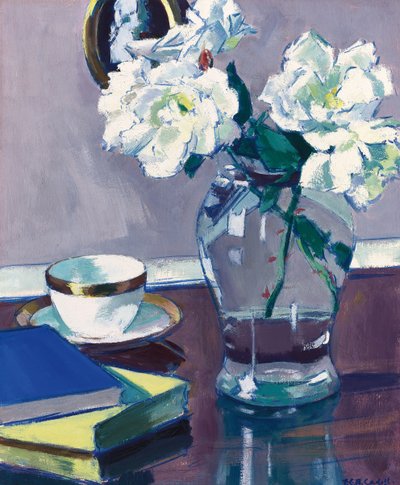 Rosor, sent 1920-tal (olja på panel) av Francis Campbell Boileau Cadell