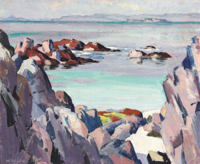Staffa och Rhum från Iona av Francis Campbell Boileau Cadell