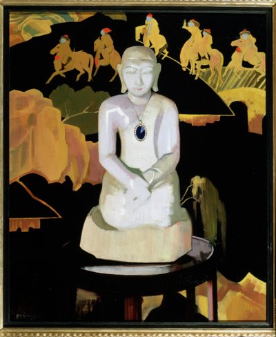 Buddha (svart och guld) c.1929-30 av Francis Campbell Boileau Cadell