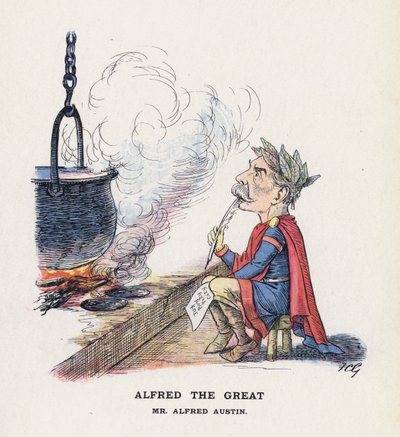 Alfred den store, herr Alfred Austin (litho i färg) av Francis Carruthers Gould