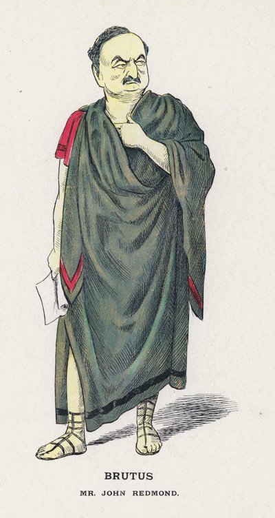 Brutus, Mr John Redmond (färg litho) av Francis Carruthers Gould