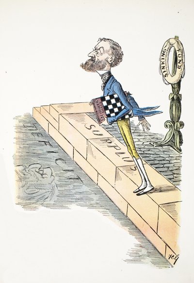 F i vers av Harold Begbie (1871-1929), illustration från The Struwwelpeter Alphabet, vers av Harold Begbie (1871-1929) av Francis Carruthers Gould
