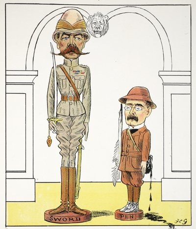 K, k, illustration från The Struwwelpeter Alphabet, vers av Harold Begbie (1871–1929) av Francis Carruthers Gould