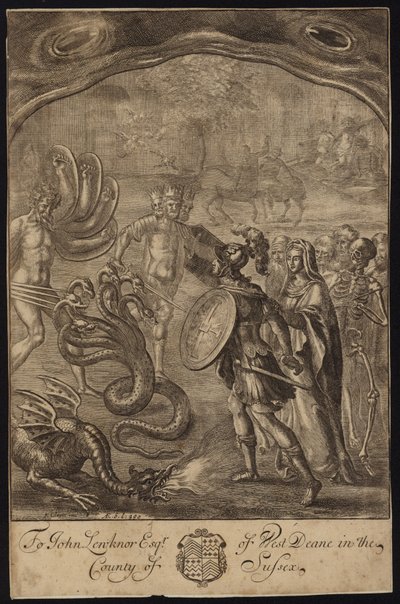 Aeneas, Sybil, Centaurer, Geryon, Briareus, Hydra, Chimaera av Francis Cleyn