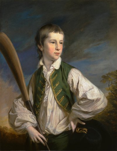 Charles Collyer som pojke, med en cricketfladdermus av Francis Cotes