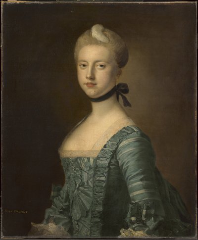 Fröken C. Walpole, senare grevinnan Dysart (den ena av ett par) av Francis Cotes