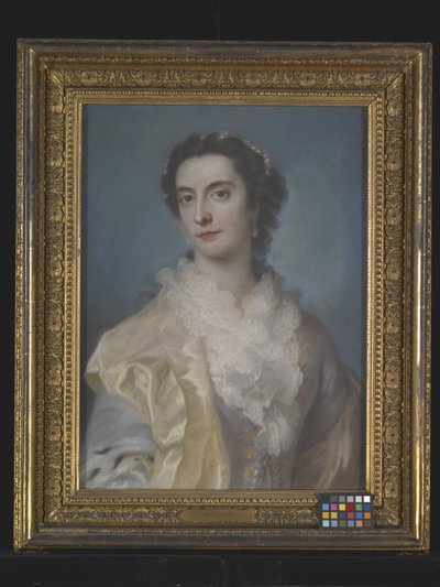 Portrait Of A Lady, okänt datum (pastell på papper, monterad) av Francis Cotes