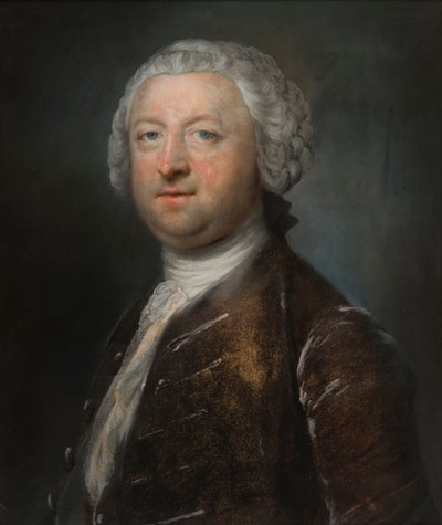 Porträtt av Sir Orlando Bridgeman 4th Bt, ca 1750-65 (pastell på papper) av Francis Cotes