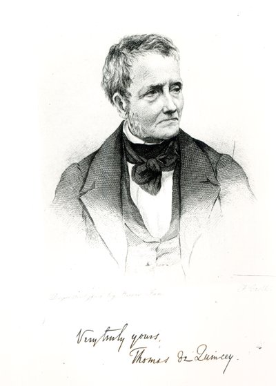 Thomas de Quincey (1785-1859), från ett daguerreotypfotografi av Howie av Francis Croll