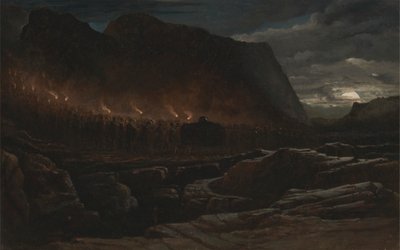 En bergshövdings begravning av Francis Danby