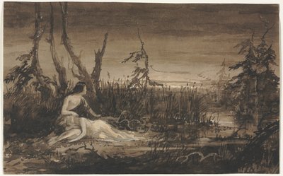 Figurer i ett landskap. av Francis Danby