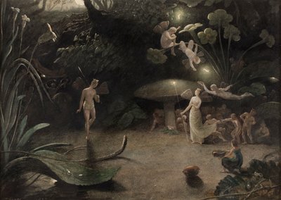 Scen ur en midsommarnattsdröm, ca 1832 (akvarell på papper) av Francis Danby