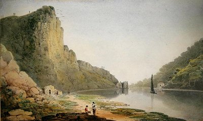 Avon Gorge (akvarell på papper) av Francis Danby