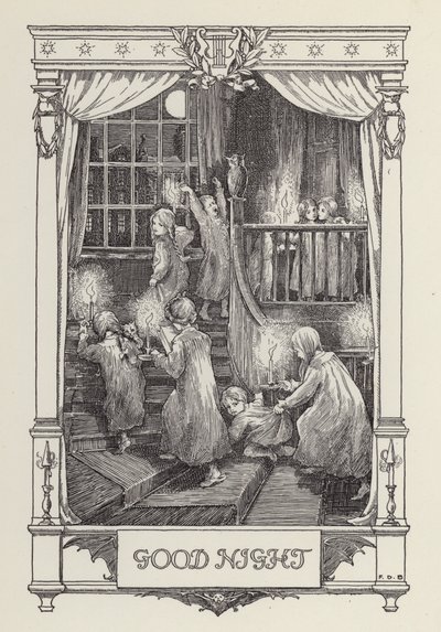 En annan bok med verser för barn: God natt (litografi) av Francis Donkin Bedford