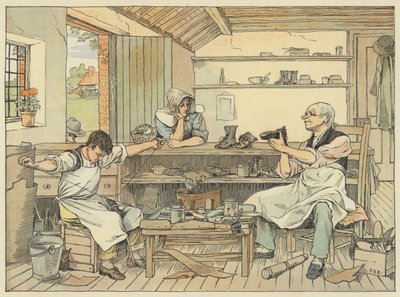 Cobbler (färglitografi) av Francis Donkin Bedford