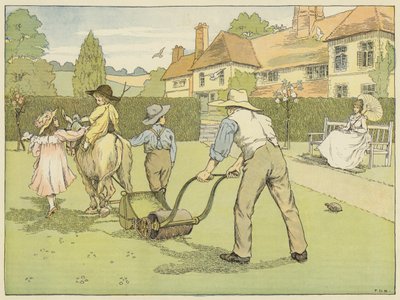 Trädgårdsmästare (färglitografi) av Francis Donkin Bedford