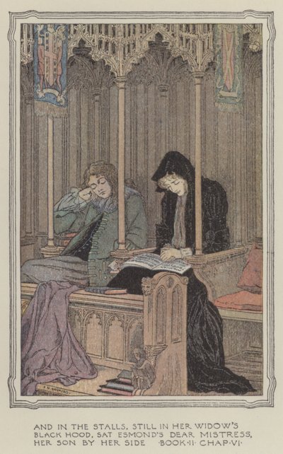 Illustration till The History of Henry Esmond (färglitografi) av Francis Donkin Bedford