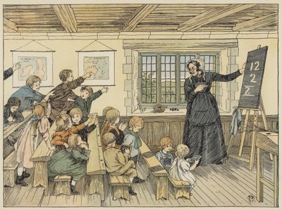 The Dame (färglitografi) av Francis Donkin Bedford