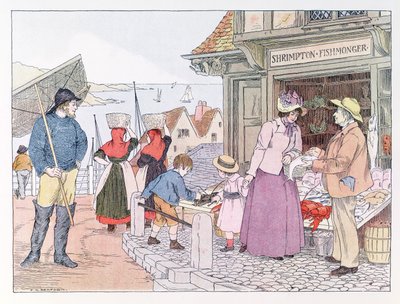 Fiskhandlaren, från "Butikernas bok av Francis Donkin Bedford