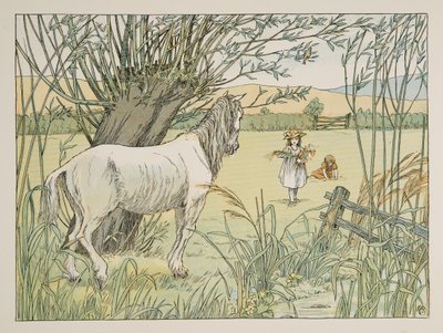 The Old Bus Horse, ur Four and Twenty Toilers, pub. 1900 (färglitografi) av Francis Donkin Bedford