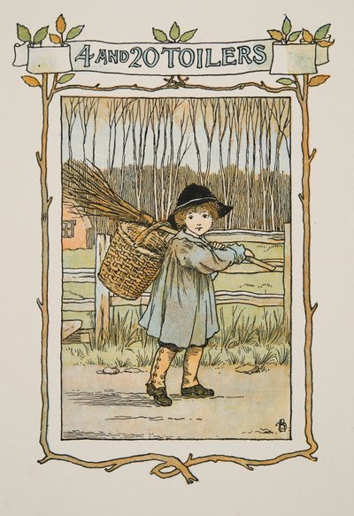 Vinjett från Four and Twenty Toilers, publ. 1900 (färglitografi) av Francis Donkin Bedford