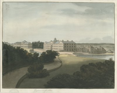 Soho Manufactory: akvarellmålning med pennkontur och [sent 1700-tal] av Francis Eginton