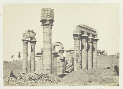Kleopatras tempel i Erment, nära Thebe, 1857. av Francis Frith
