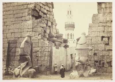 Ingång till det stora templet, Luxor av Francis Frith