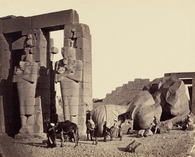 Fallna kolosser från Ramesseum, Thebe av Francis Frith