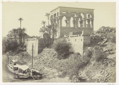 Trajanus kiosk på ön Philae i Nilen Faraos säng, ön Philae (titel på objekt) av Francis Frith