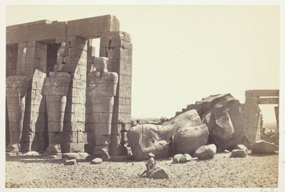 Osiridepelare och Stora Fallen Colossus av Francis Frith