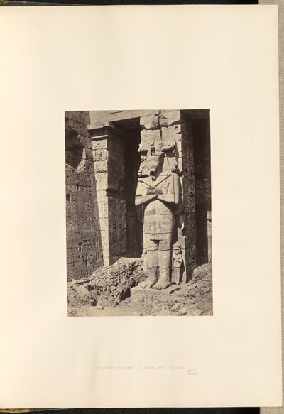 Osiridpelare vid Medinet Habou, Thebe av Francis Frith