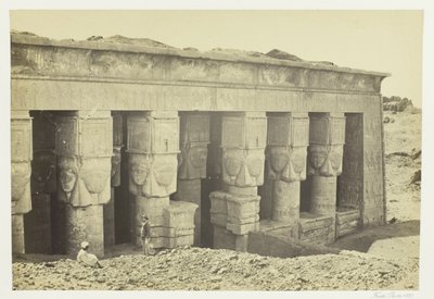 Portik av templet i Dendera av Francis Frith