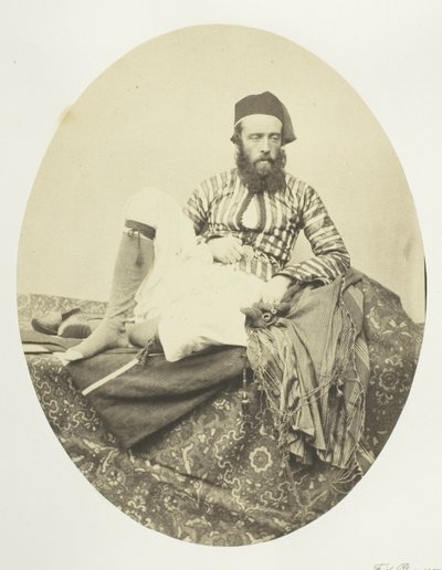Porträtt, turkisk sommardräkt av Francis Frith