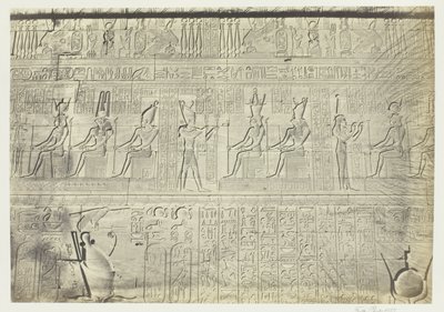 Skulpturer från den yttre muren, Dendera av Francis Frith