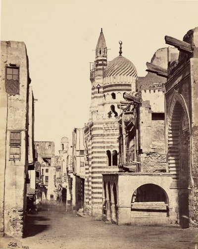 Gatuvy i Kairo av Francis Frith