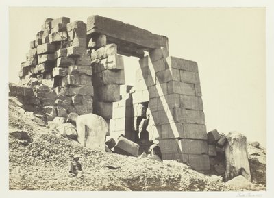 Pylon i granit, Thebe av Francis Frith