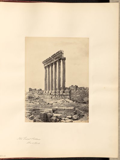 De stora pelarna, Baalbek av Francis Frith