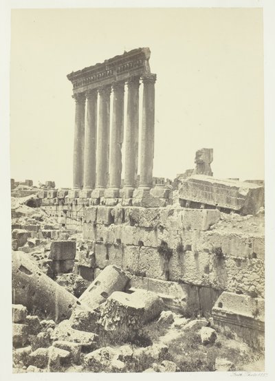 De stora pelarna i Baalbec, 1857. av Francis Frith