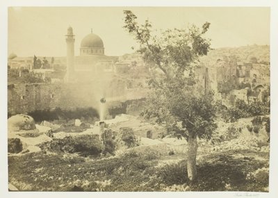 Moskén i Omar, Jerusalem, 1857. av Francis Frith