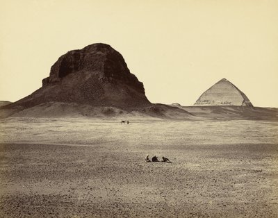 Pyramiderna i Dahshur, från öster av Francis Frith