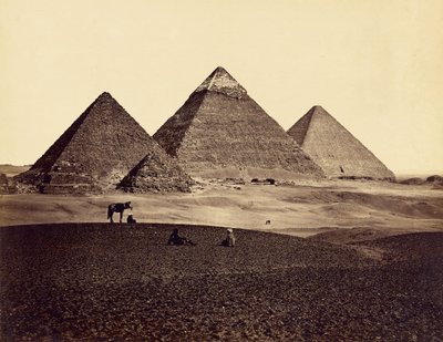 Pyramiderna i Giza från sydväst av Francis Frith