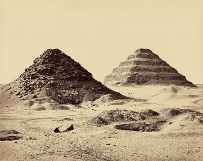 Pyramiderna i Sakkarah. Från nordost av Francis Frith