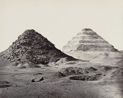 Pyramiderna i Saqqara från nordost av Francis Frith