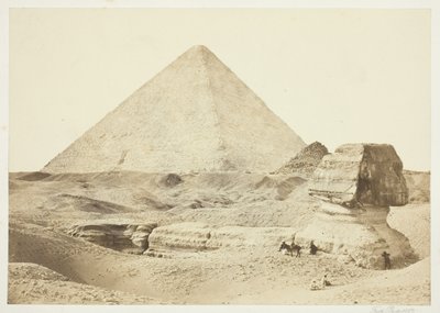 Sphynxen och den stora pyramiden av Francis Frith