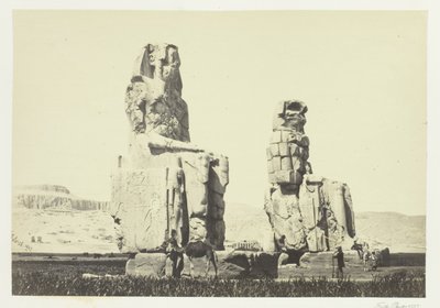 Statyerna av Memnon, Thebes slätt av Francis Frith